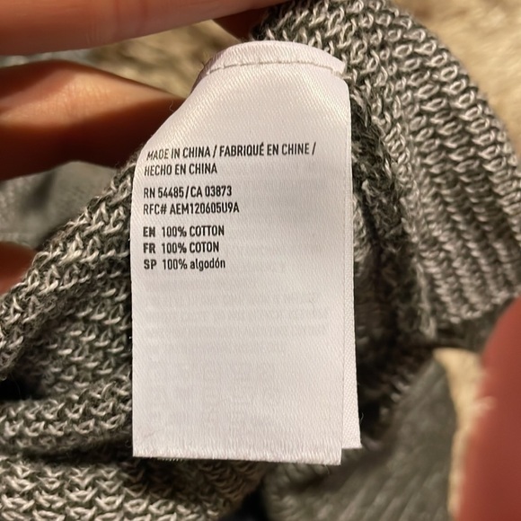 AMERICAN Eagle Outfitters Open Front Gray Cardigan Size‎ Small - Picture 7 of 8